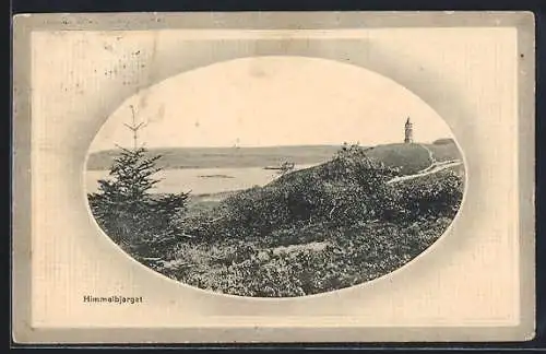 AK Himmelbjerget, Uferpartie mit Turm