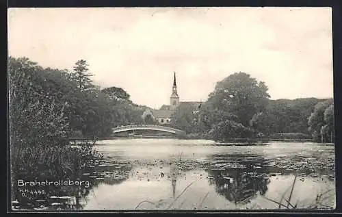 AK Brahetrolleborg, Panorama mit Brücke