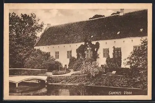 AK Gammel Vraa, Herrenhaus mit Brücke