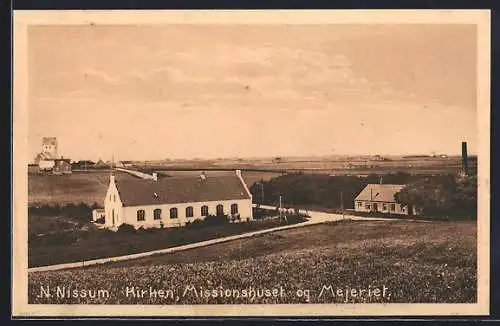 AK N. Nissum, Kirken, Missionshuset og Mejeriet