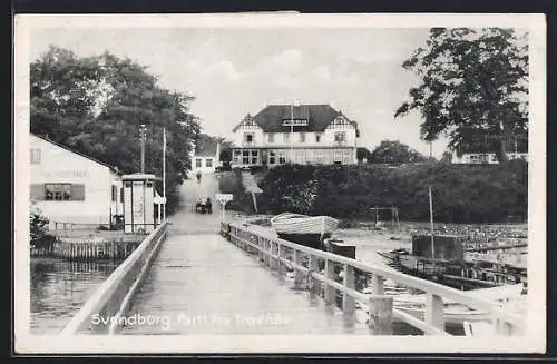 AK Troense /Svendborg, Partie auf der Landebrücke