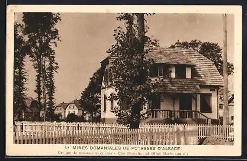 AK Ensisheim, Mines Domaniales de Potasses d`Alsace, Cite Rossalmend, Groupe de maisons ouvrieres