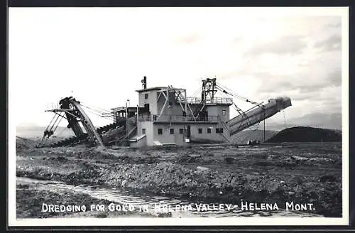 AK Helena Valley, MT, Dredging for Gold