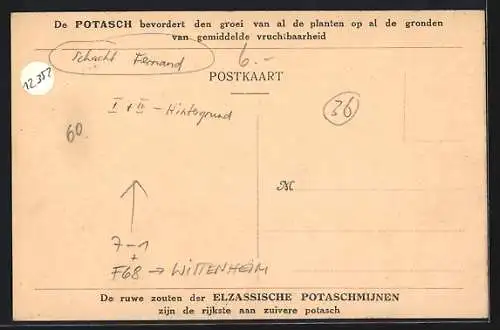 AK Wittenheim, De Elzassische Potaschmijnen, Schacht Fernand