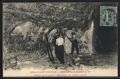 AK Saint-Nicolas-de-Port, Salines de Marcheville-Daguin & Cie., Abatage du Sel gemme