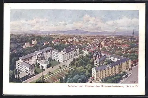 AK Linz a. D., Schule und Kloster der Kreuzschwestern