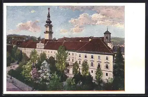 AK Linz /Donau, Landhaus aus der Vogelschau