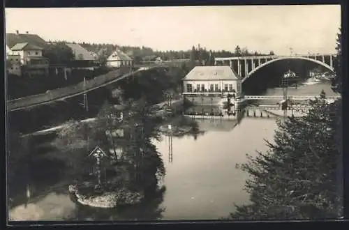 AK Desselbrunn, Elektrizitätswerk Siebenbrunn und die neue Brücke am Traunfall