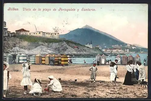 AK Bilbao, Vista de la playa de Portugalete y Santurce