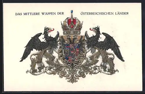 AK Rotes Kreuz Nr. 285: Das Mittlere Wappen der Österreichischen Länder