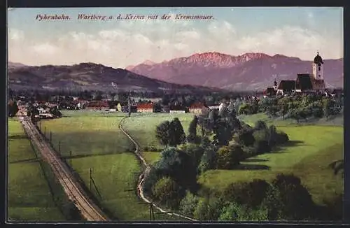 AK Wartberg a. d. Krems, Gesamtansicht mit der Kremsmauer