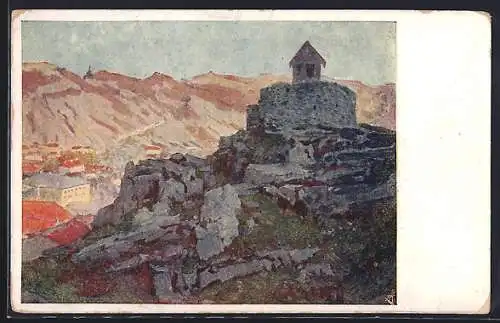 Künstler-AK Rotes Kreuz Nr. 589: Königliches Schloss Montenegro