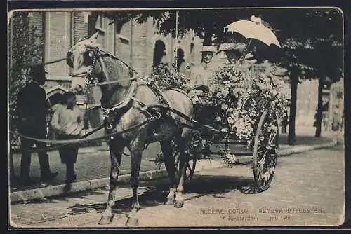 AK Amsterdam, Bloemencorso Rembrandtfeesten 1906