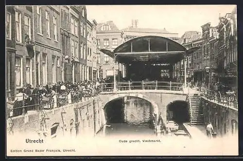 AK Utrecht, Oude gracht, Vischmarkt