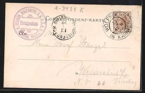AK Koralpenhaus, Touristenhaus der Section Wolfsberg d. D. u. Ö. A.