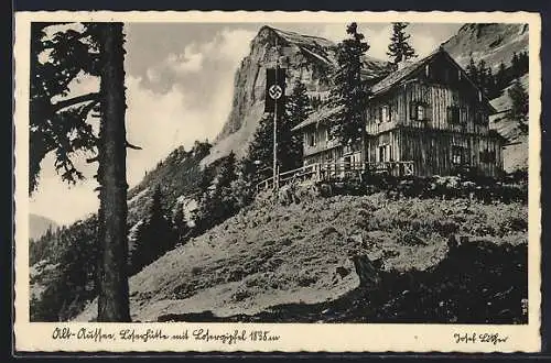 AK Loserhütte, Berghütte mit Losergipfel, Alt-Aussee, 