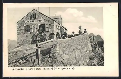 AK Rifugio Nuvolau, Berghütte mit Panorama