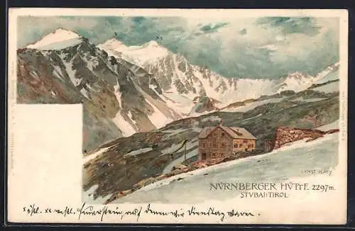 Künstler-AK Ernst Platz: Nürnberger Hütte, Gesamtansicht