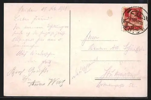 AK Heiden /Bodensee, Ortsansicht mit Blick zum Bodensee