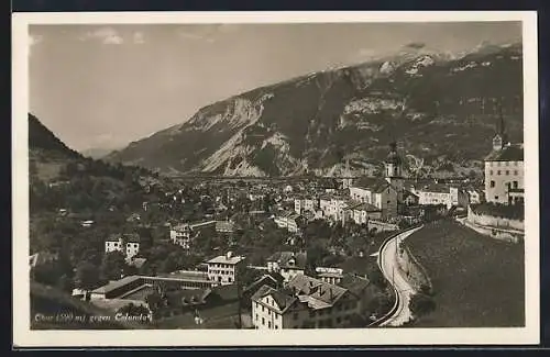 AK Chur, Panorama über die Stadt gegen Calanda