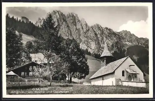 AK Abländschen, Kirche und Gastlosen