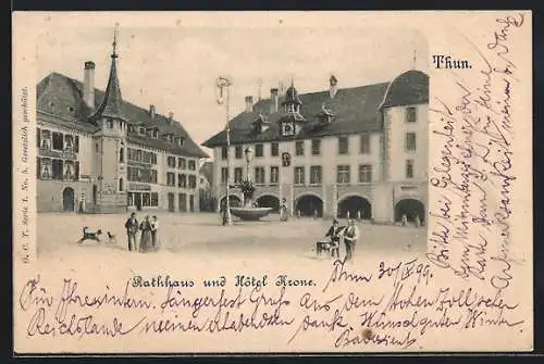 AK Thun, Rathhaus und Hotel Krone