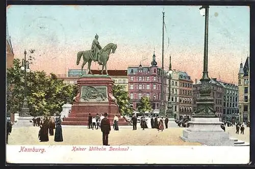 AK Hamburg, Kaiser Wilhelm-Denkmal