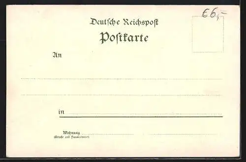 Lithographie Berlin-Charlottenburg, Kaiser Wilhelm Gedächtnis-Kirche, Strassenpartie