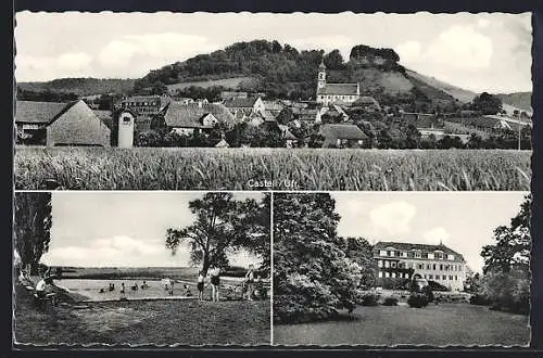 AK Castell / Ufr., Totalansicht, Freibad