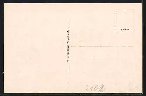 AK Volkach, Mainbrücke mit Astheim