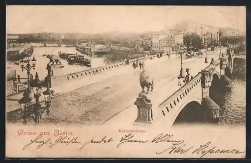 AK Berlin-Moabit, Kirchstrasse an der Bärenbrücke