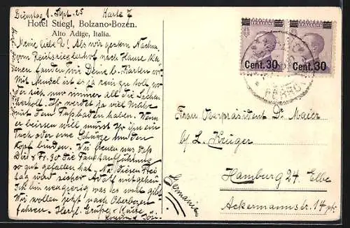 AK Bolzano, Blick zum Hotel Scala