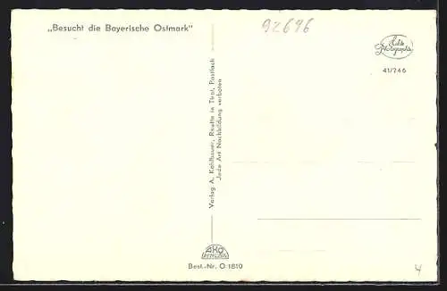 AK Flossenbürg /Opf., Totalansicht mit Burgruine