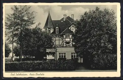 AK Bad Salzhausen /Nidda, Hotel Haus Charlotte O. Schultz