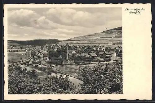 AK Eiserfeld, Teilansicht mit Brücke