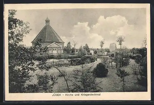 AK Jübek, Kirche und Kriegerdenkmal