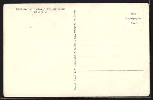 AK Freudenstadt, Kurhaus Teuchelwald