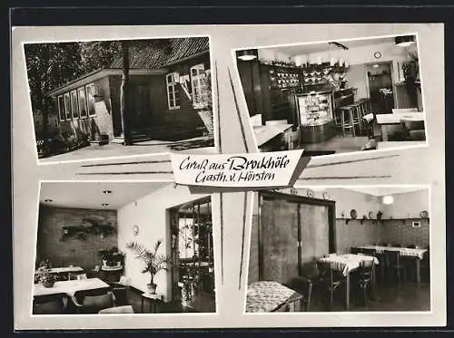 AK Brockhöfe /Kr. Uelzen, Gasthaus von Hörsten, Innenansichten