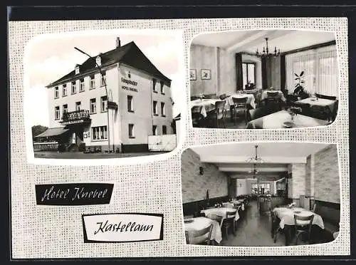 AK Kastellaun, Hotel Knebel, Innenansichten