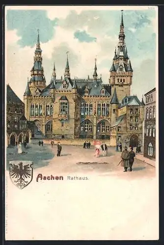 Lithographie Aachen, Rathaus