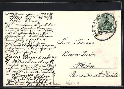 AK Lübeck, Bahnhof mit Pferdewägen