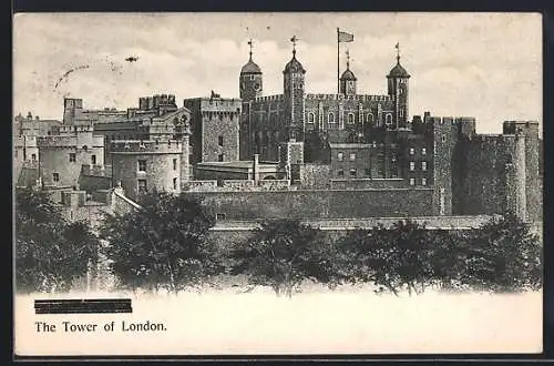 AK London, Tower, Panorama aus der Vogelschau