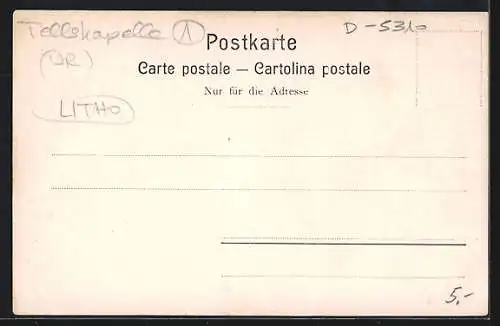 AK Sisikon, Tellskapelle mit Bergblick