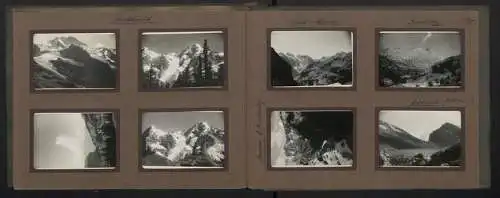 2 Fotoalben mit 188 Fotografien, Ansicht Hospental (Uri), Mittelmeer / Schweiz Reise 1930-1932, Eisenbahn, Gletscher