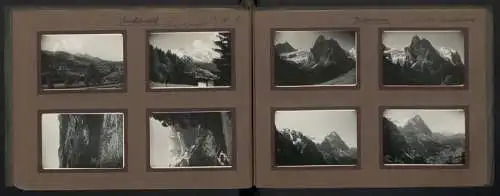 2 Fotoalben mit 188 Fotografien, Ansicht Hospental (Uri), Mittelmeer / Schweiz Reise 1930-1932, Eisenbahn, Gletscher