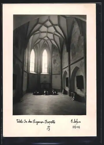 Foto-AK Adalbert Defner: Wels, Innenansicht der Sigmar-Kapelle