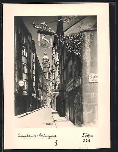 Foto-AK Adalbert Defner: Innsbruck, Gasthaus von Joh. Aichinger in der Seilergasse