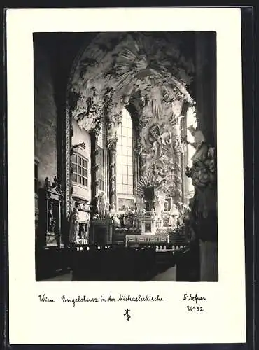 Foto-AK Adalbert Defner: Wien, Engelsturz in der Michaelerkirche