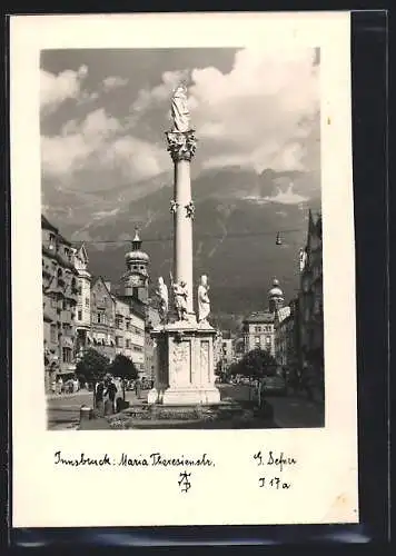 Foto-AK Adalbert Defner: Innsbruck, Partie in der Maria Theresienstrasse