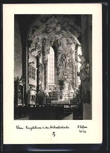 Foto-AK Adalbert Defner: Wien, Engelsturz in der Michaelerkirche